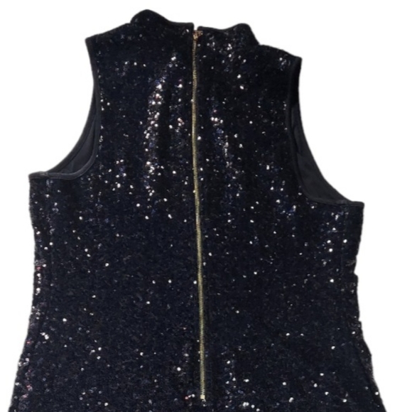 18☆Kensie Black Shimmer Sleeveless Sequin Cocktail Party Date Dress - Picture 6 of 13